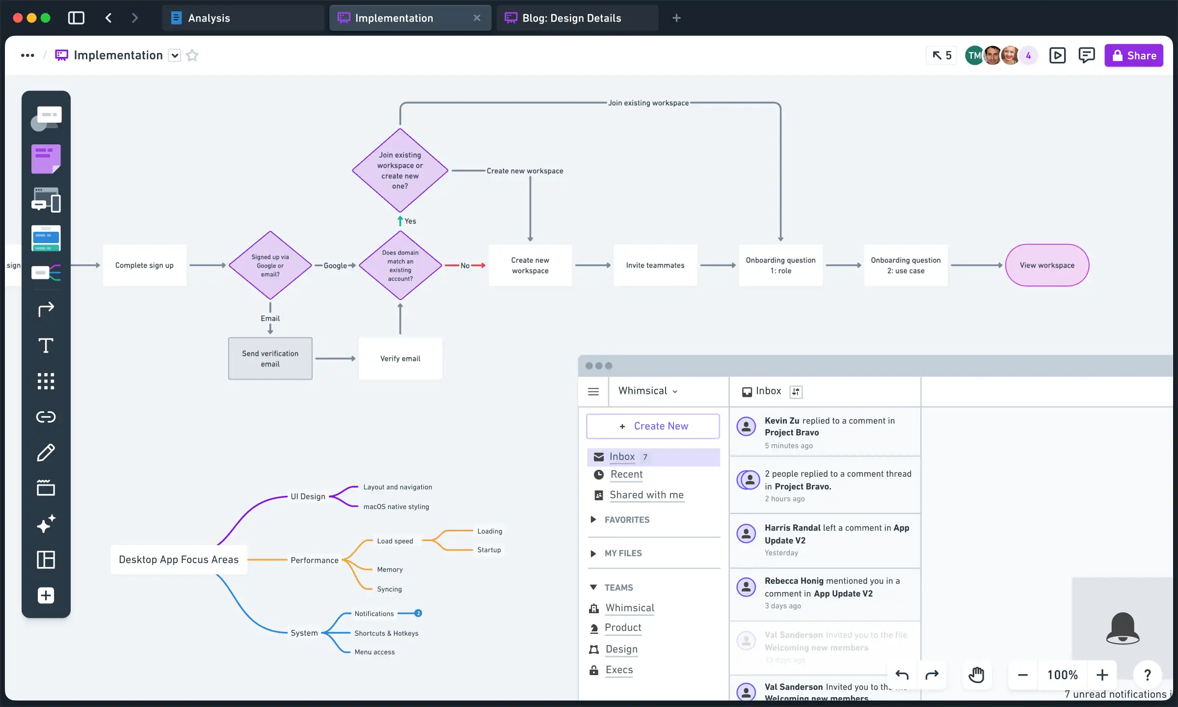 The Whimsical desktop app